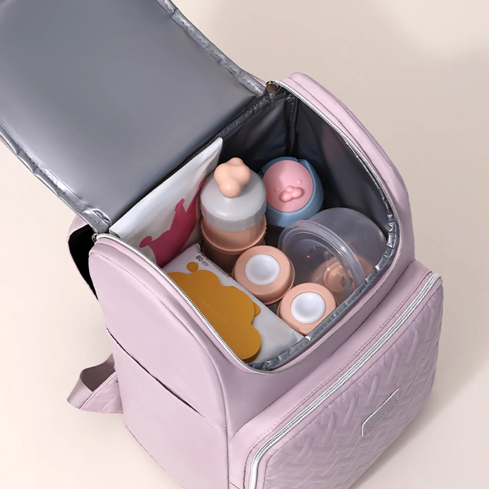 Bolsa de pañales impermeable con compartimentos seco-húmedo - imagen 3