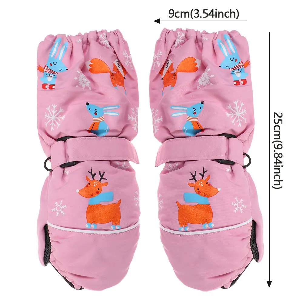Guantes de invierno impermeables para niños – Estampado ciervo y conejo - imagen 3