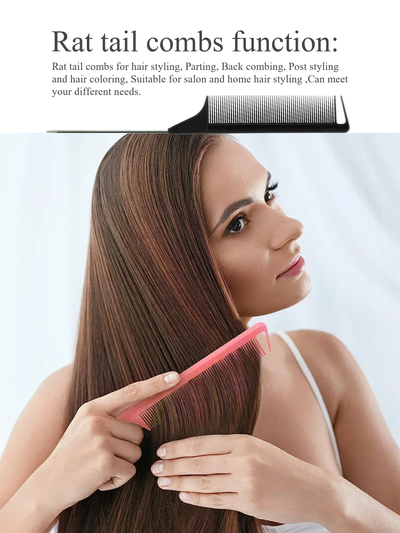 Punta fina para seccionar el cabello y crear rayas