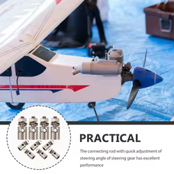 Conectores metálicos para varillas de empuje en aviones RC, ajuste