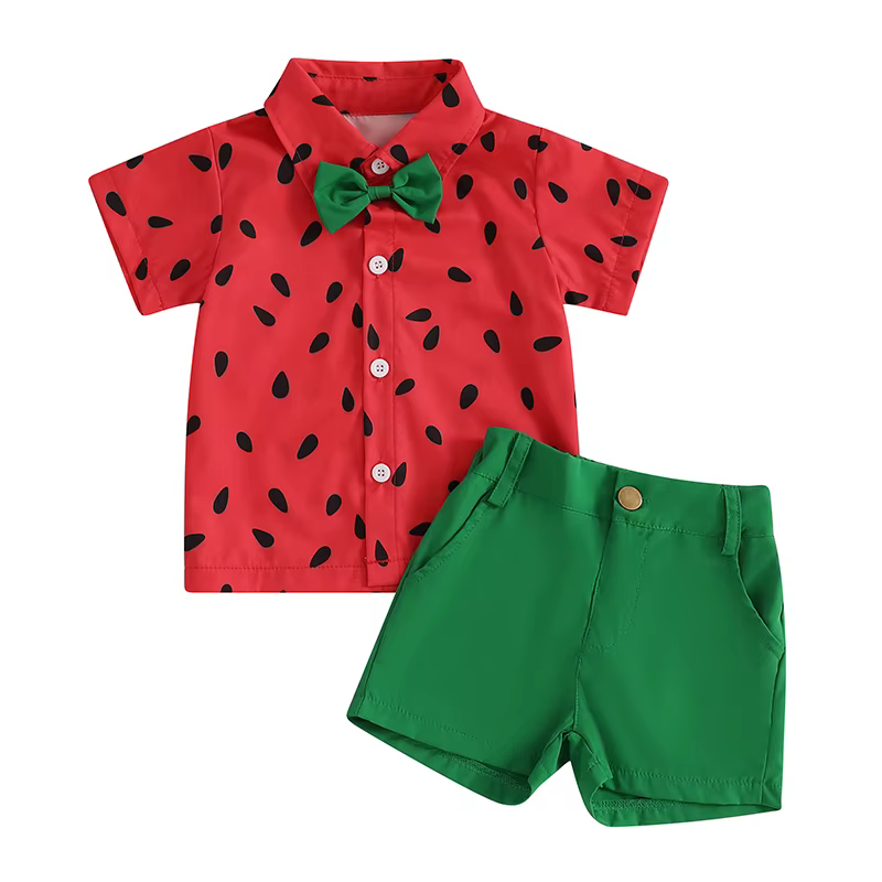 Vista trasera del conjunto de verano para niños Tregren