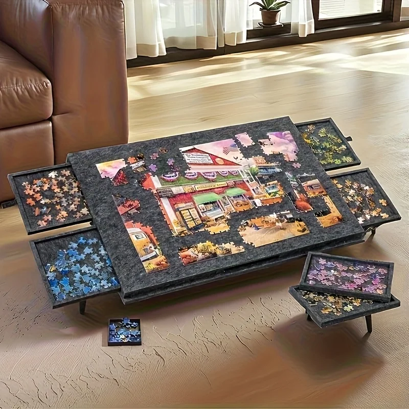 Cajones extraíbles de la mesa de puzzles