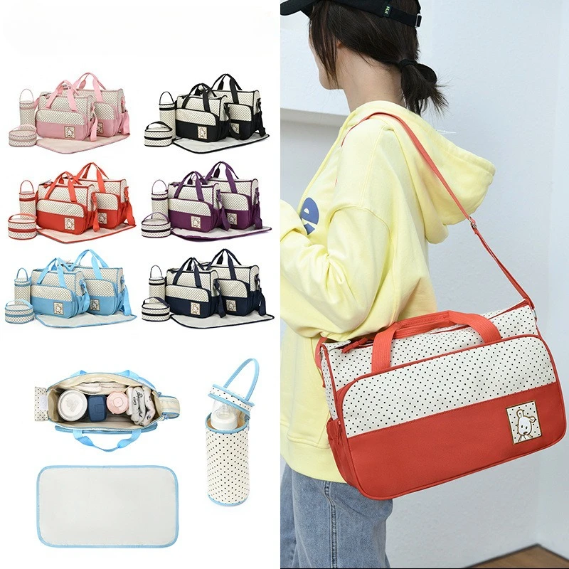 Bolsa de pañales gran capacidad para cochecito y viaje - imagen 4