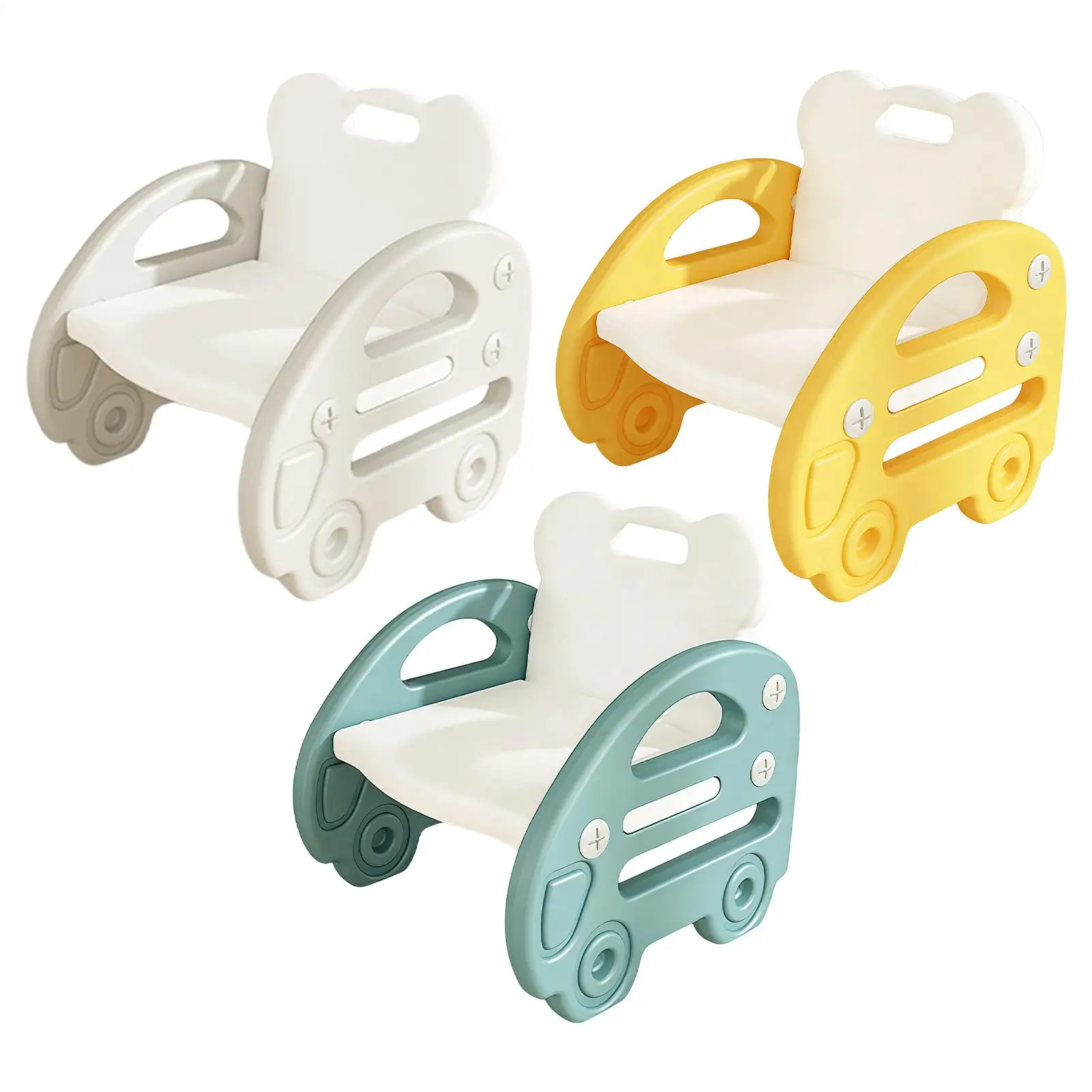 Silla infantil portátil con respaldo para preescolar - imagen 2