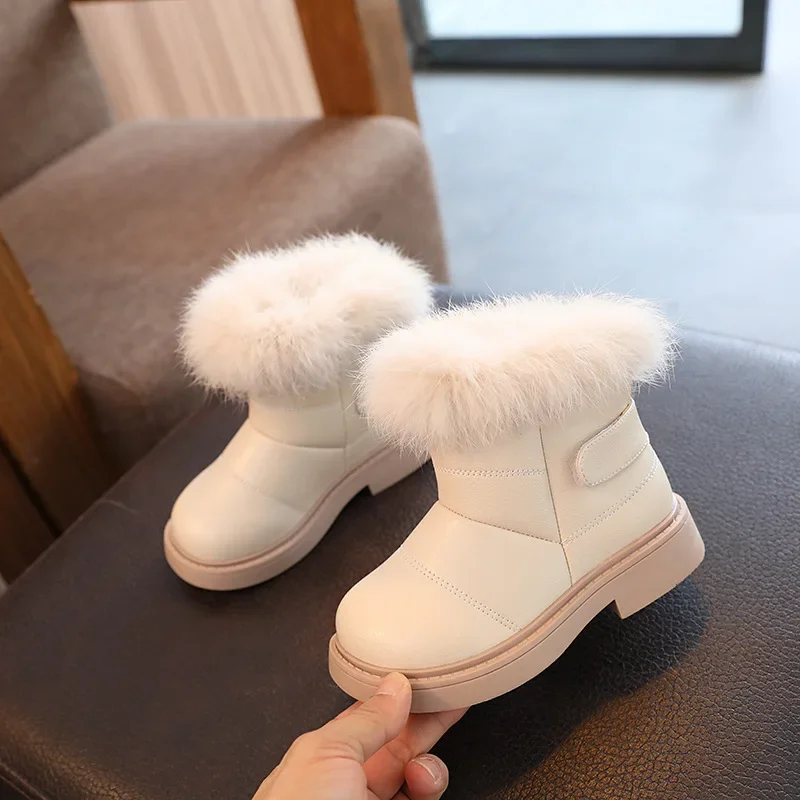 Botas de nieve antideslizantes de piel sintética impermeable infantil - imagen 3