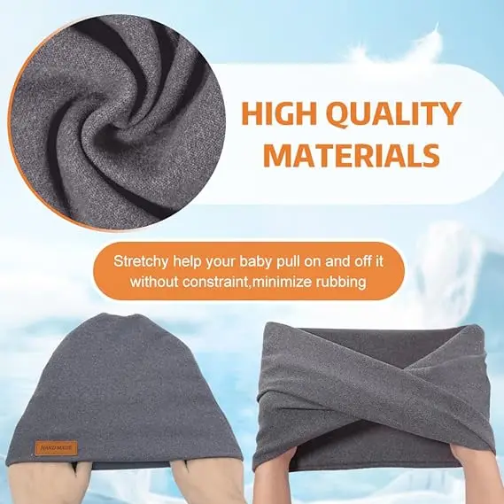 Set gorro y bufanda de cachemir suave para bebé recién nacido - imagen 3