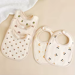 Babero de algodón suave para bebé con estampado infantil adorable