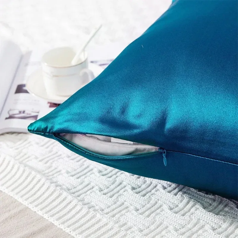 Funda almohada seda de morera doble cara con cremallera oculta - imagen 5