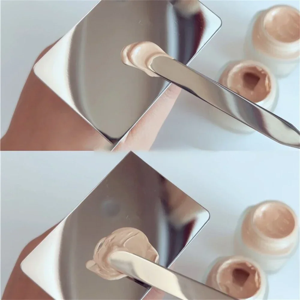Espátulas de maquillaje acero inoxidable para mezclar crema y base - imagen 3