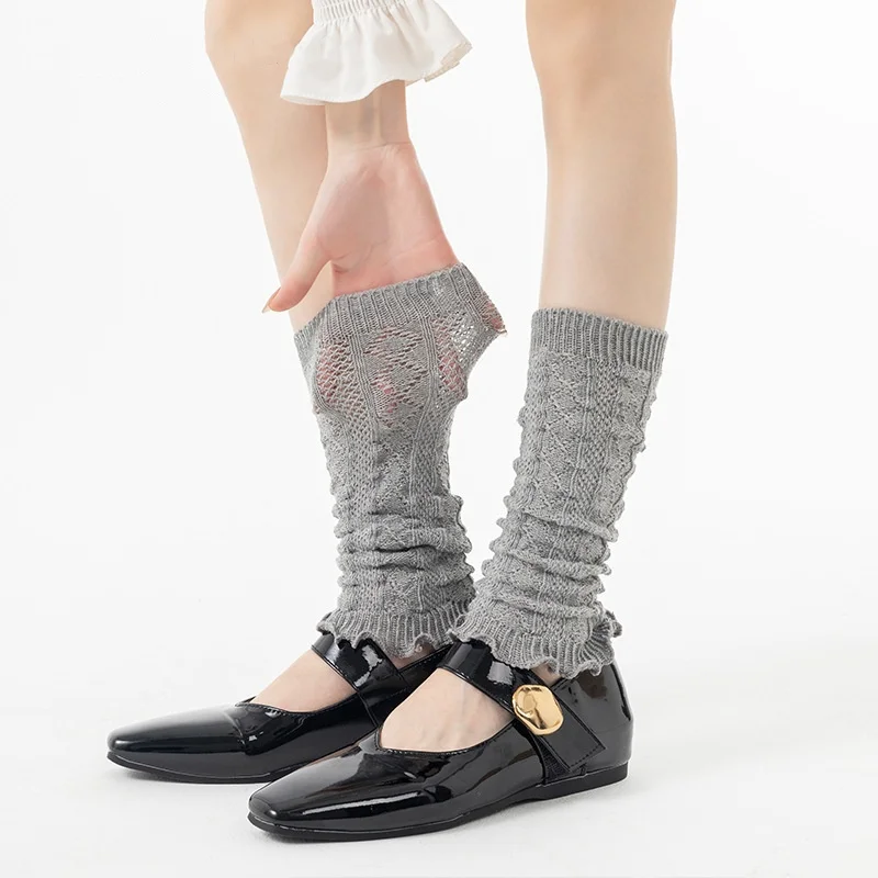 Calentadores de piernas con rayas verticales para primavera-otoño