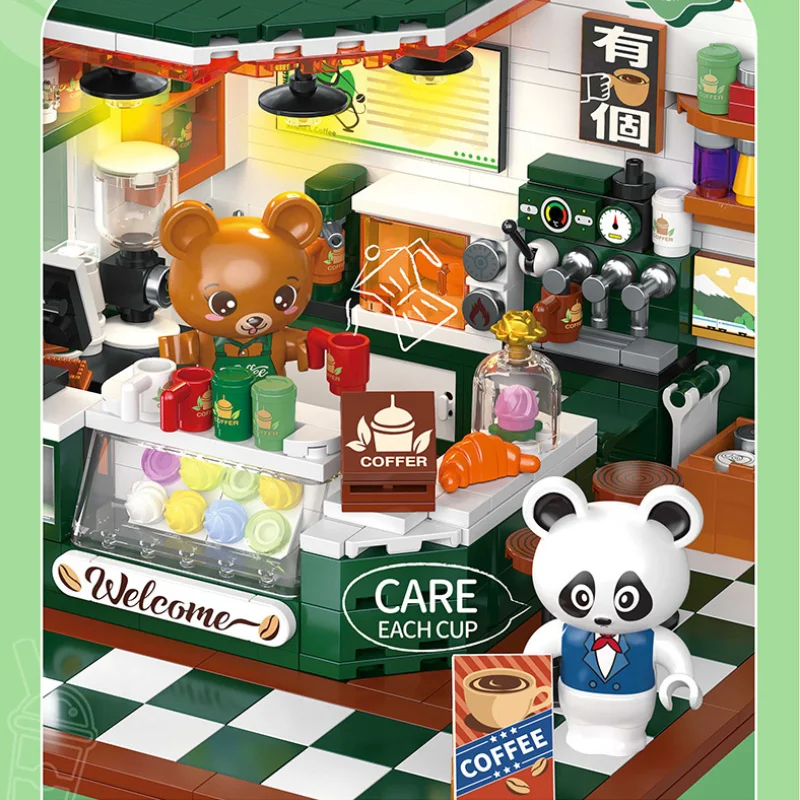 Juego de construcción Café Oso – Bloques juguete para niños