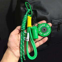 Llavero deportivo con hebilla tipo D y cuerda para botella