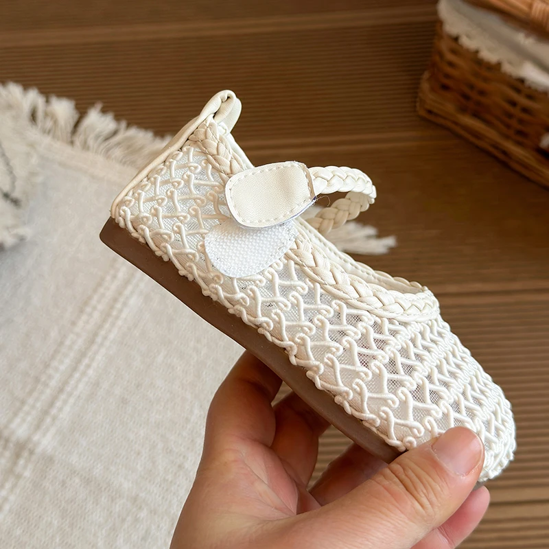 Zapatos de niña tipo princesa tejidos, antideslizantes para verano - imagen 5