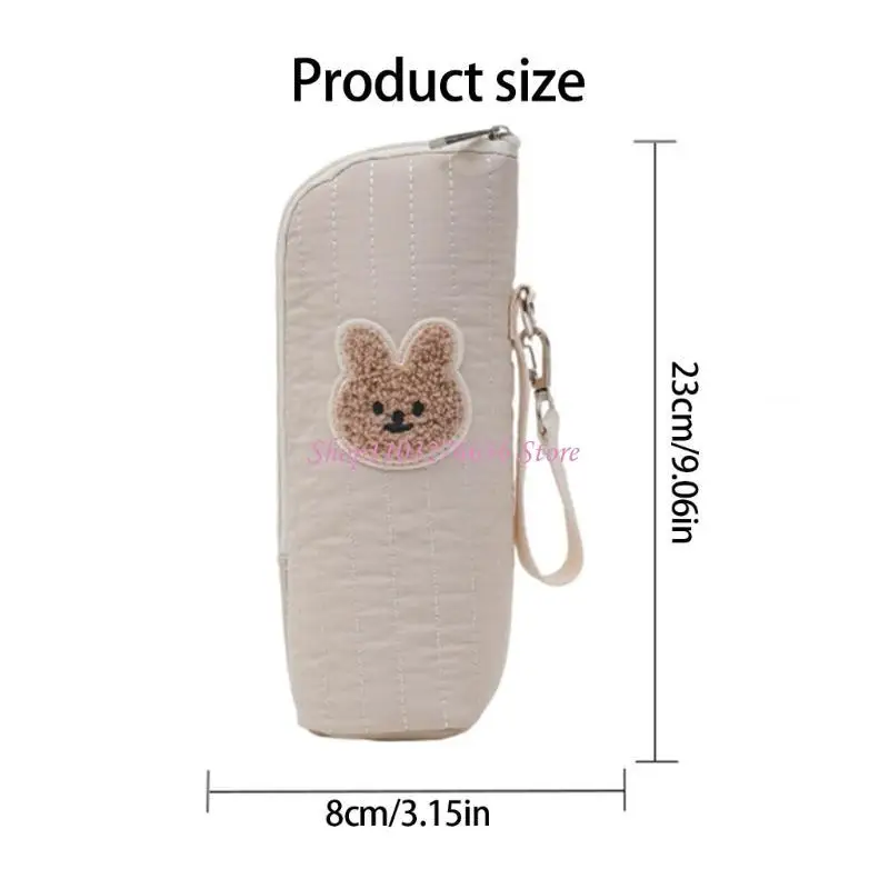 Portabiberones para cochecito aislado con diseño de conejo y bolsillos - imagen 5