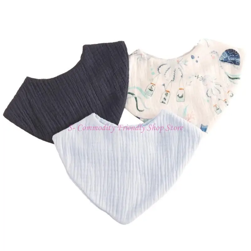 Babero bandana infantil de algodón en triángulo - imagen 2
