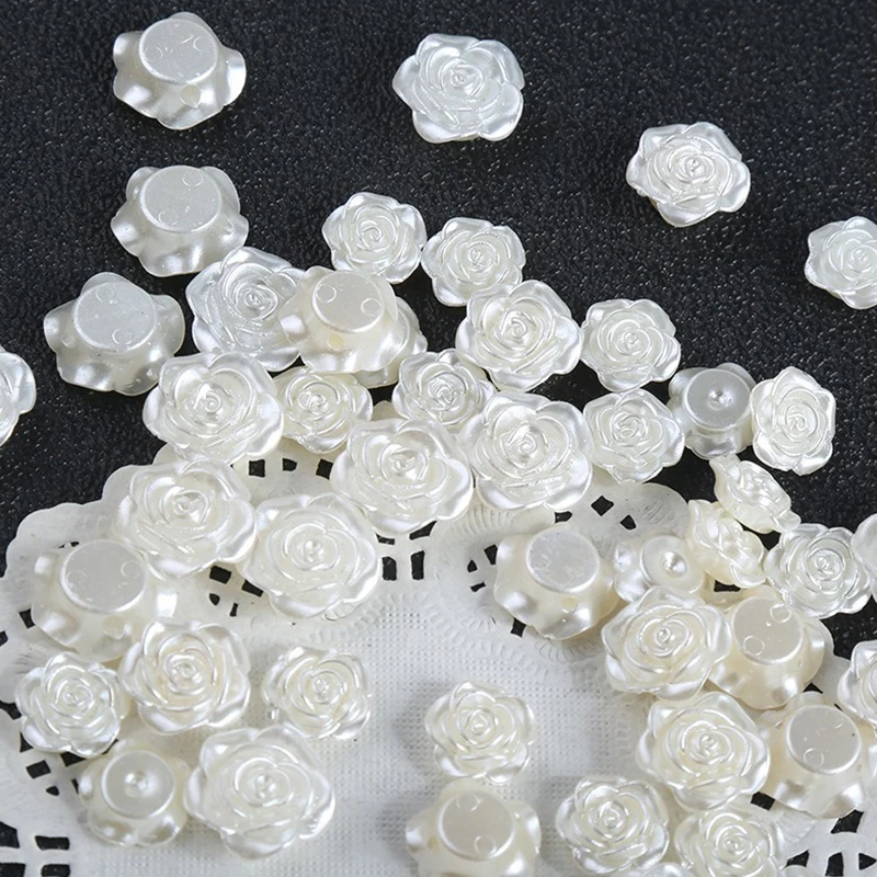 Collar de flores 3D con perlas de imitación para niña – Estilo retro elegante - imagen 3