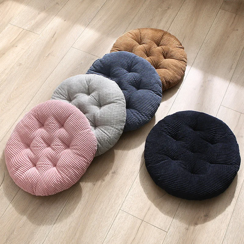 Cojín redondo de pana gruesa súper suave para asiento y decoración - imagen 2