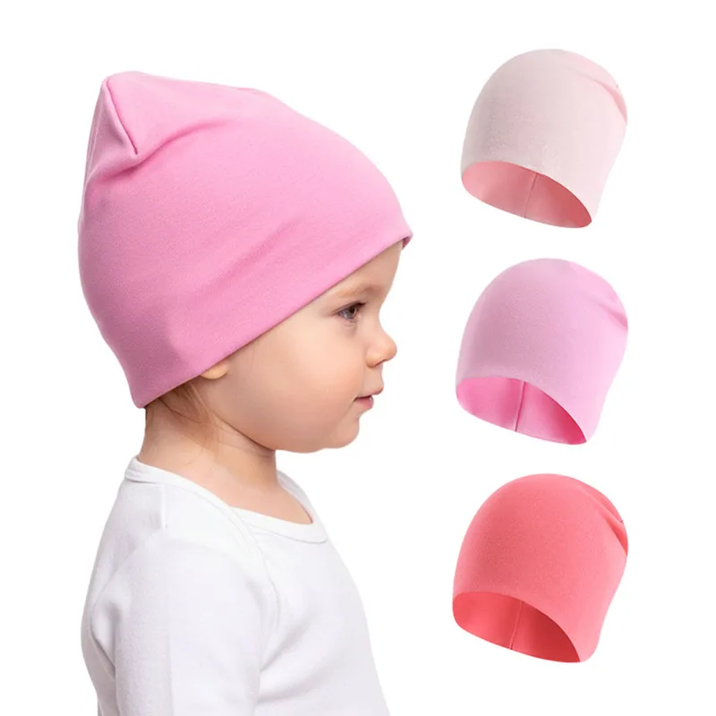 Gorro bebé tejido de color liso unisex para niño y niña - imagen 2