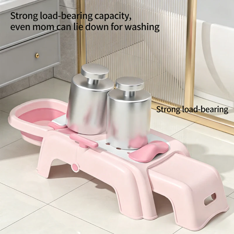 Silla de baño antideslizante plegable ajustable cómodo para bebé - imagen 4