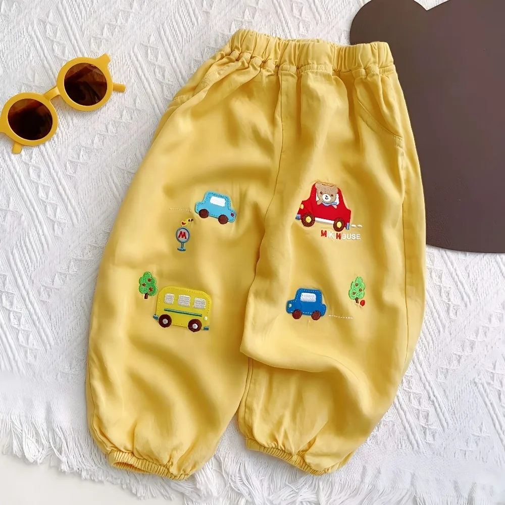 Pantalones antimosquitos harem holgados bordados para bebé verano - imagen 2