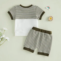 Conjunto de verano para niño: camiseta con bolsillo y pantalón corto