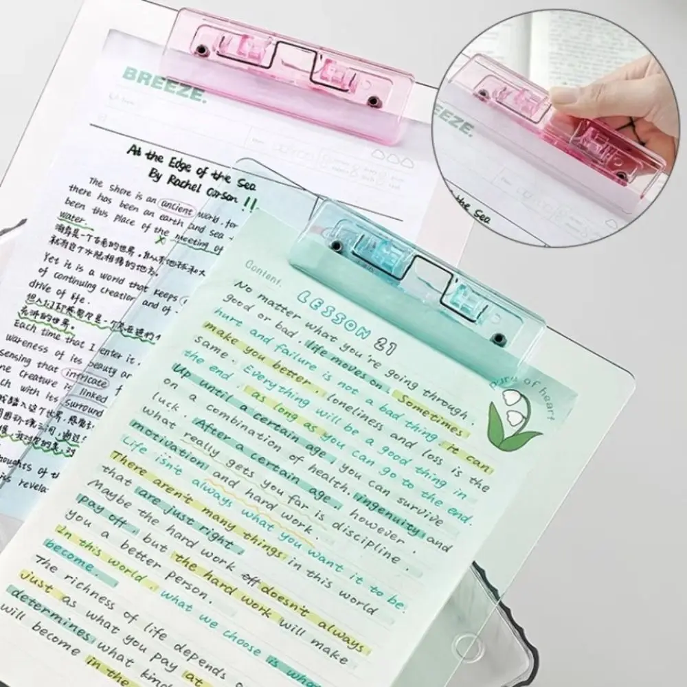 Portapapeles transparente A4 con clip perfil bajo - oficina y negocios - imagen 3