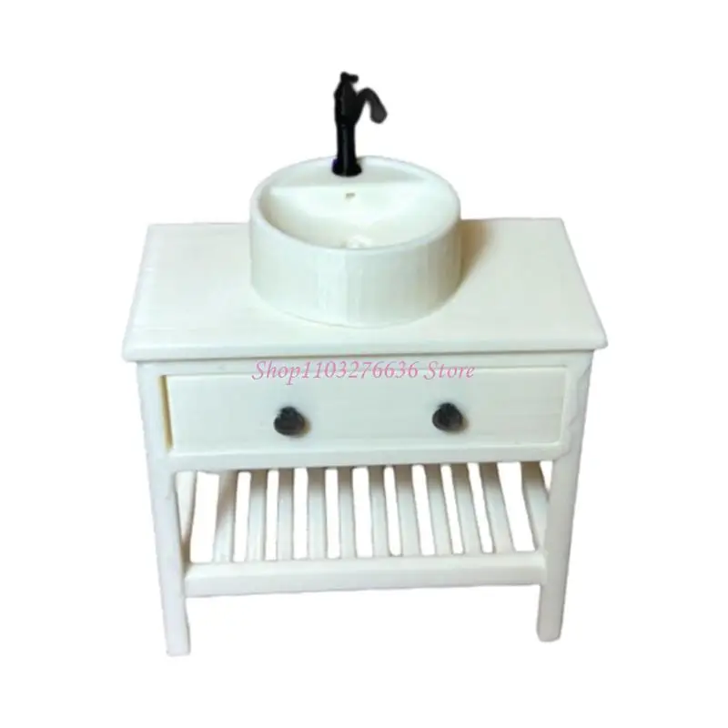 Vista del mueble de lavabo en miniatura