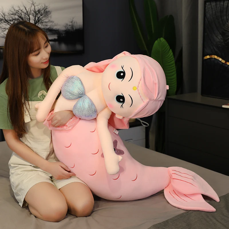Almohada de peluche sirena estilo tierno para niños y niñas - imagen 3