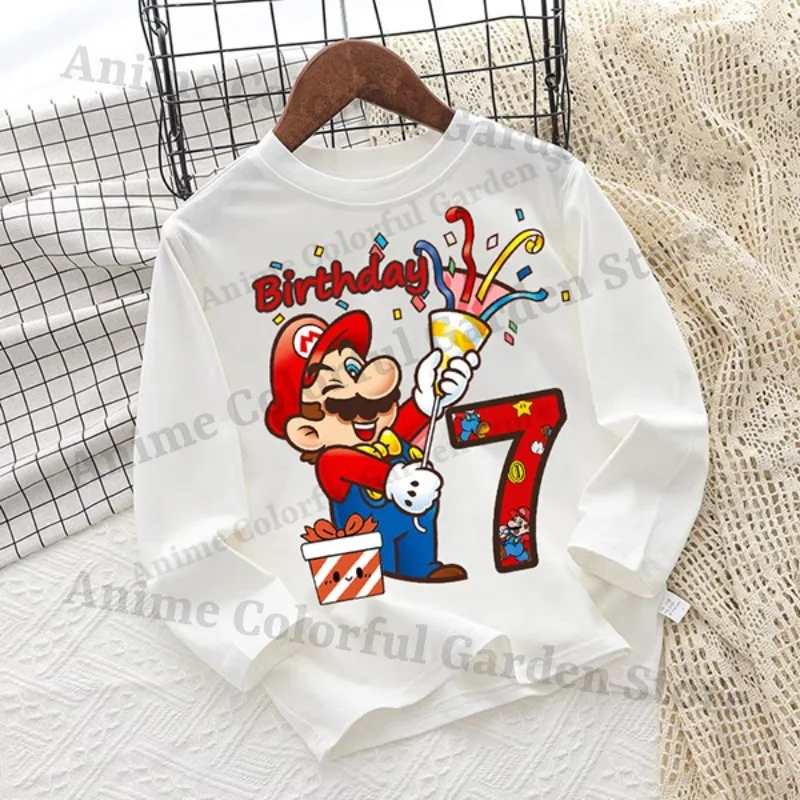 Camiseta de manga larga Super Mario Bros para niños – videojuego - imagen 3
