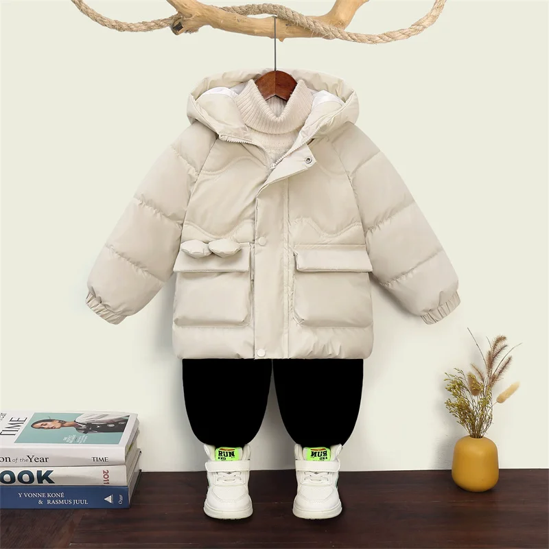 Abrigo acolchado de invierno con capucha para niños - imagen 2