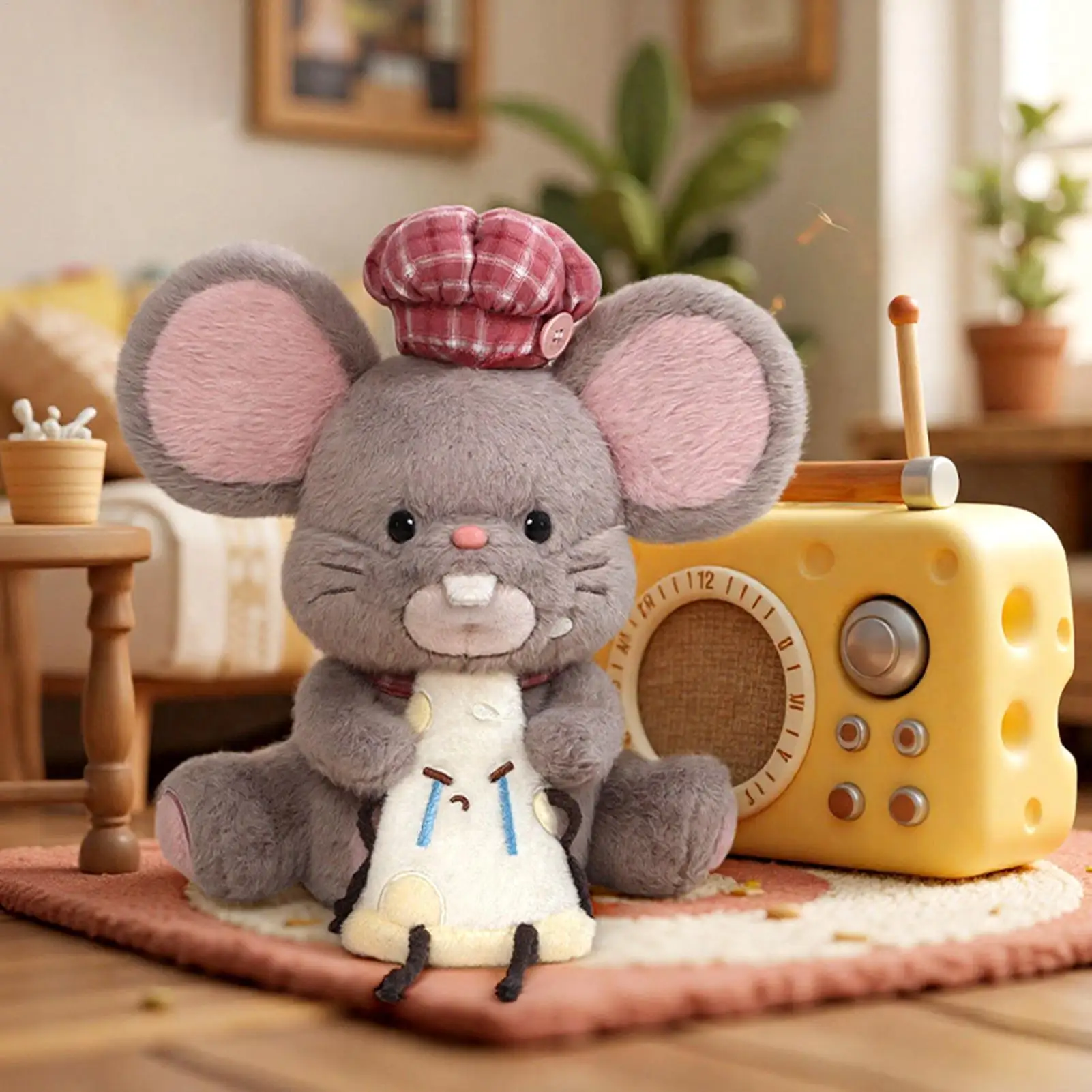 Ratón de peluche estilo caramelo de chocolate
