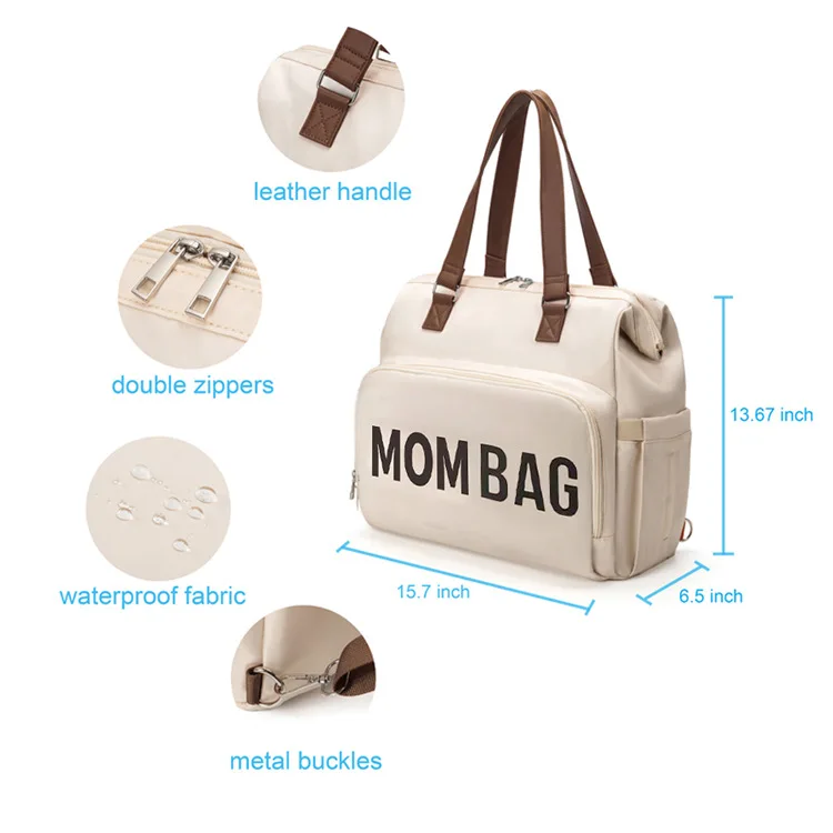 PANGDUBE Mochila de pañales grande con bolsillo aislado y calzado - imagen 4
