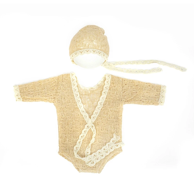 Conjunto mohair bebé recién nacido – Vestido y pelele suaves - imagen 3