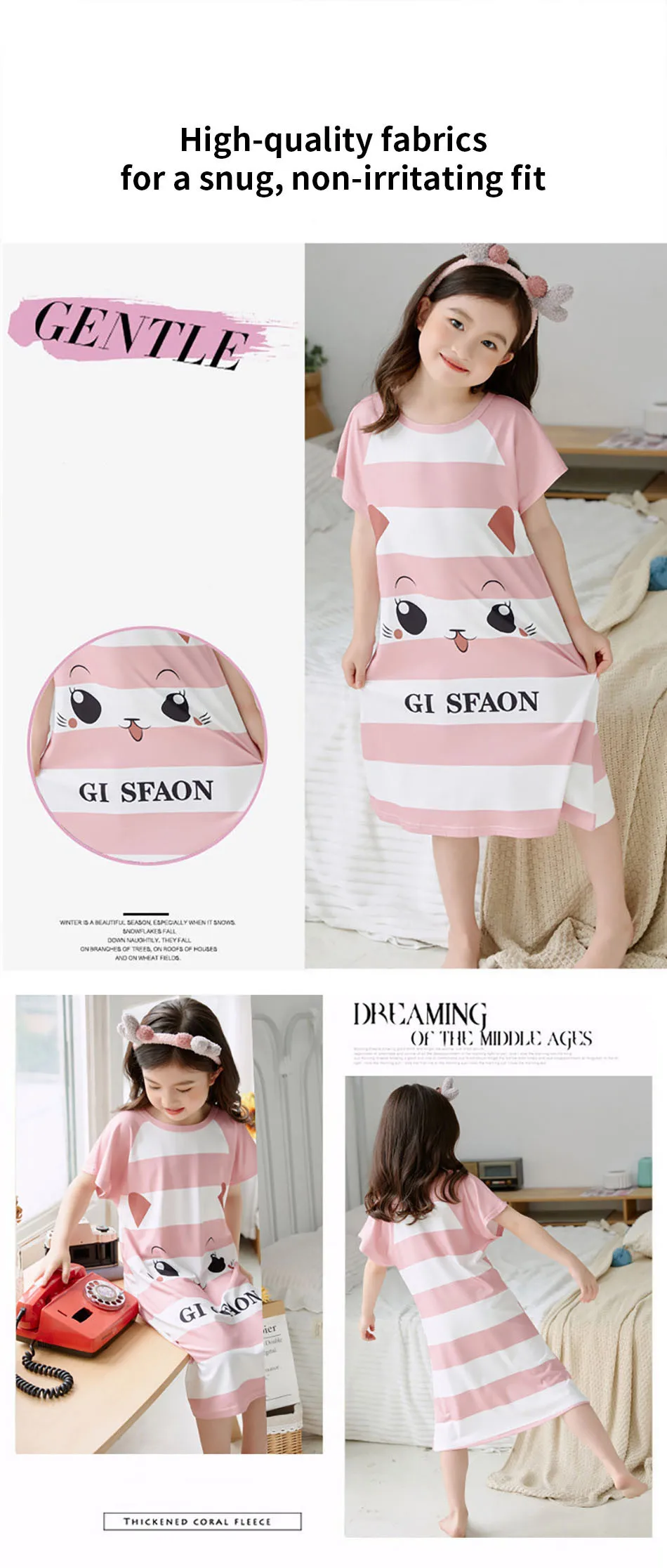 Camisón púrpura con estampado