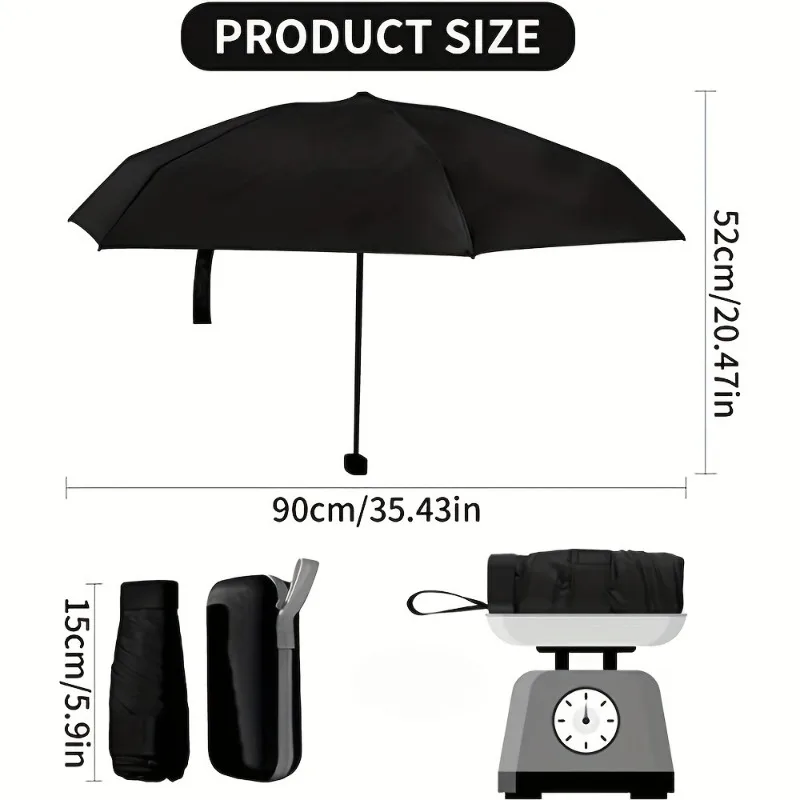 Mini paraguas plegable de nailon doble uso para lluvia y sol