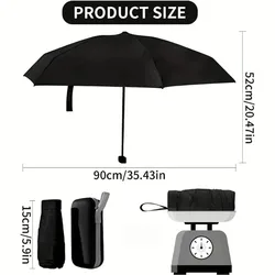 Mini paraguas plegable de nailon doble uso para lluvia y sol