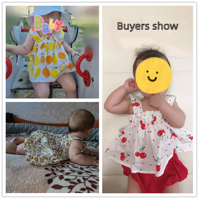 Lawadka conjunto bebé niña minivestido estampado y pantalón corto - imagen 5