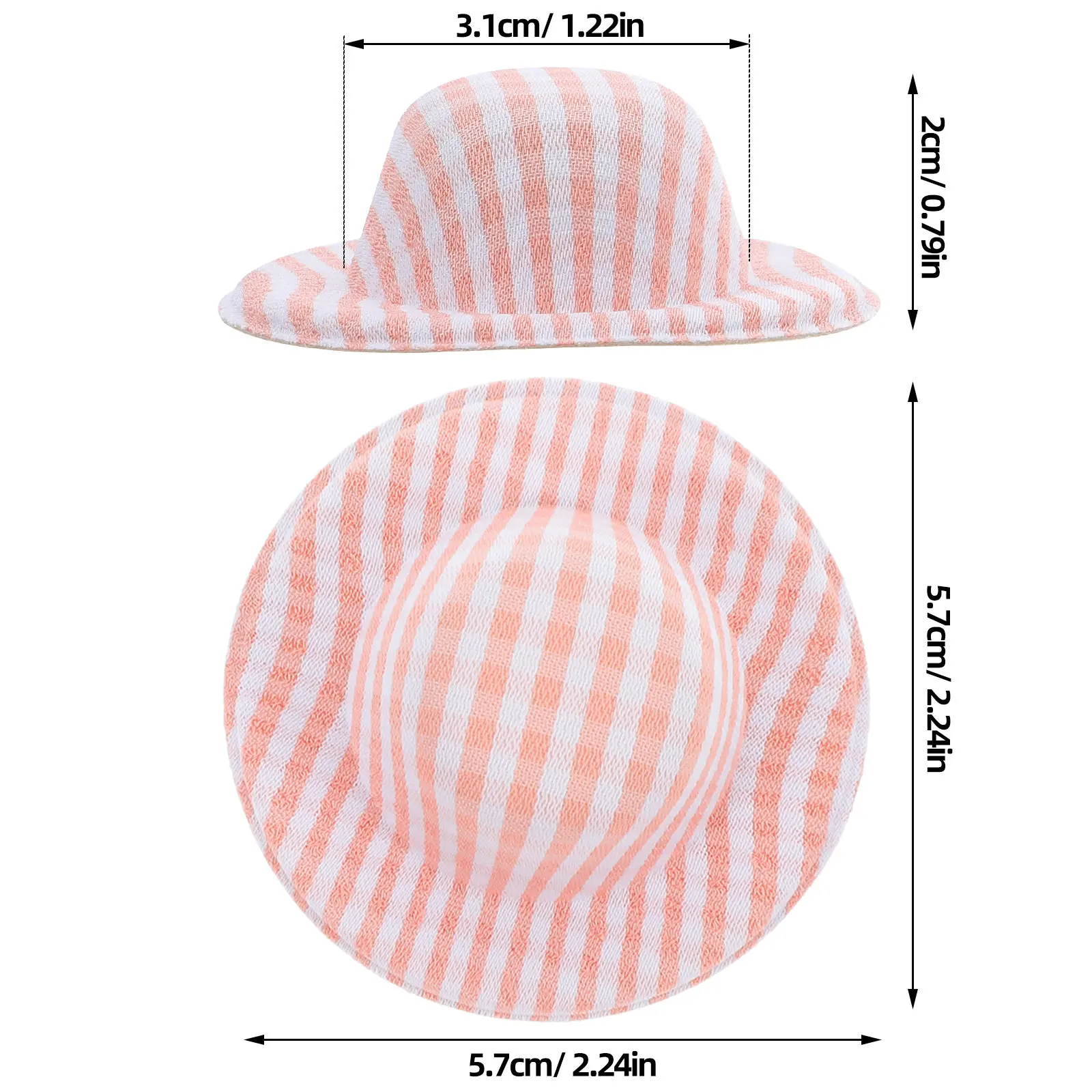 Sombreros de copa mini para muñecas: estilo elegante - imagen 5