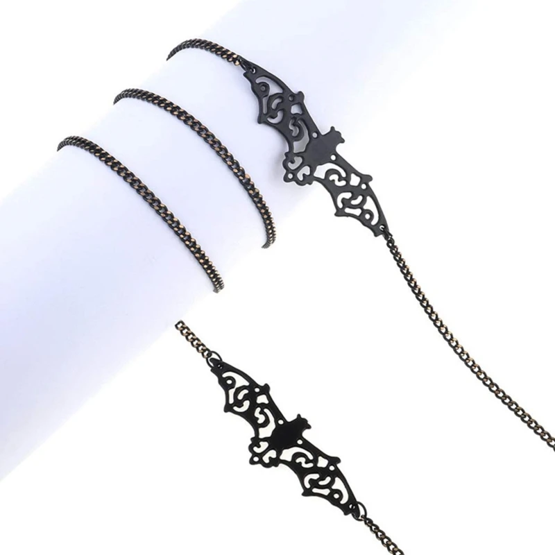 Cadena para gafas de sol gótica con motivo de murciélagos - imagen 3
