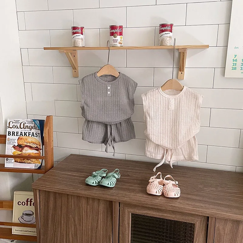 Milangel Conjunto verano bebé algodón – Camiseta y pantalón corto - imagen 2