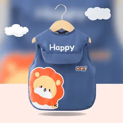 Babero impermeable sin mangas con animales de dibujos