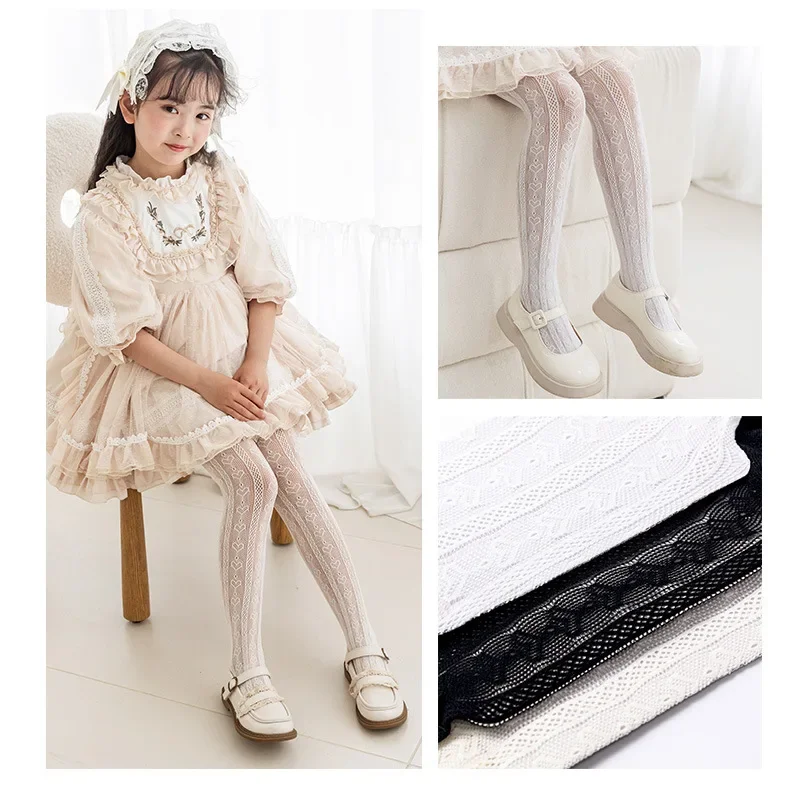 Mallas encaje floral retro niña – estilo princesa primavera - imagen 4