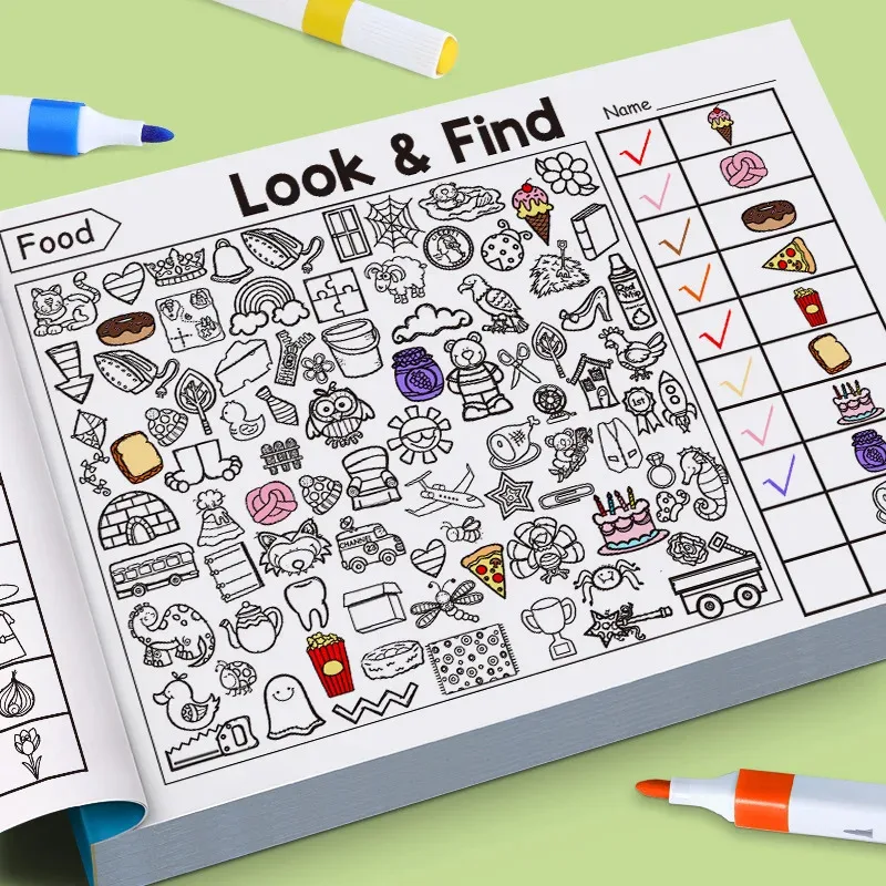 Cuaderno de dibujo para niños: juego buscar formas y colorear - imagen 3