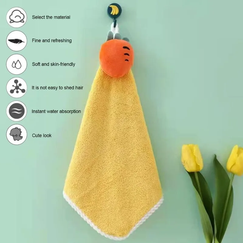 Toallas de mano infantiles en microfibra, baño súper absorbente - imagen 3