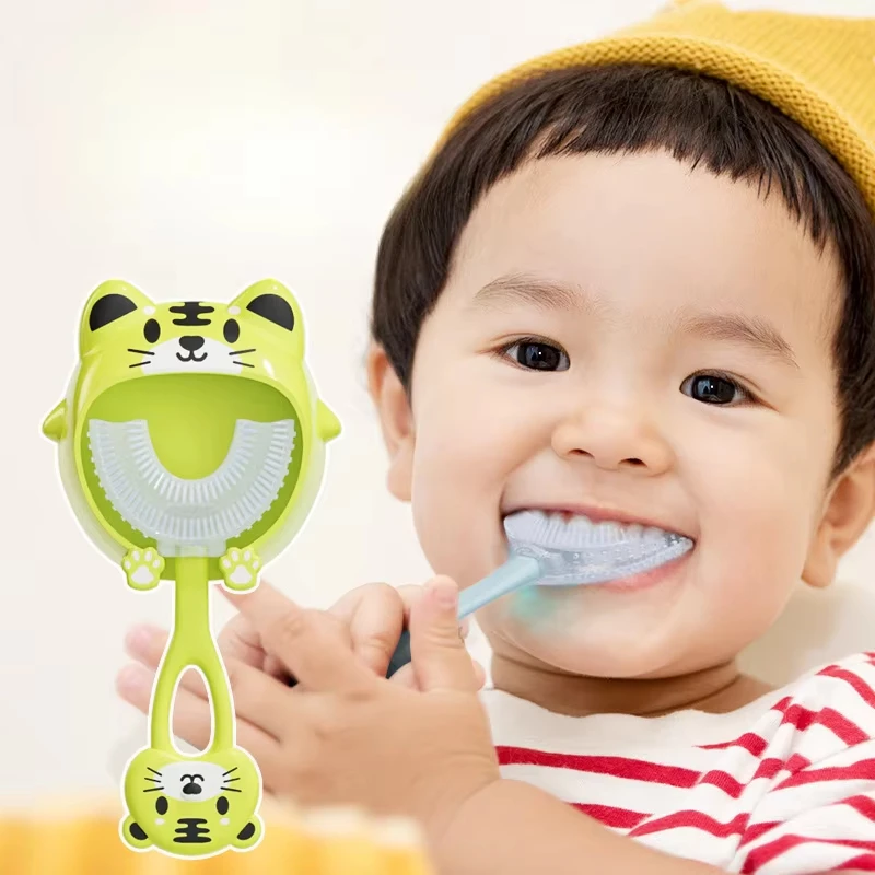 Cepillo dental infantil de silicona suave para niños