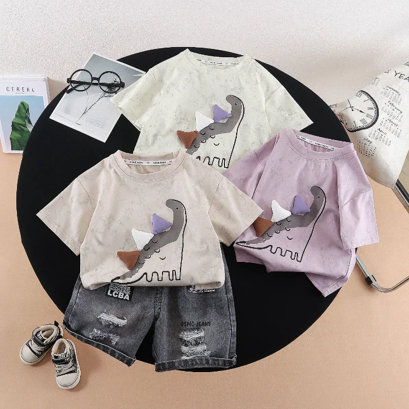 Conjunto bebé estival con camiseta de dibujos y pantalón corto - imagen 4