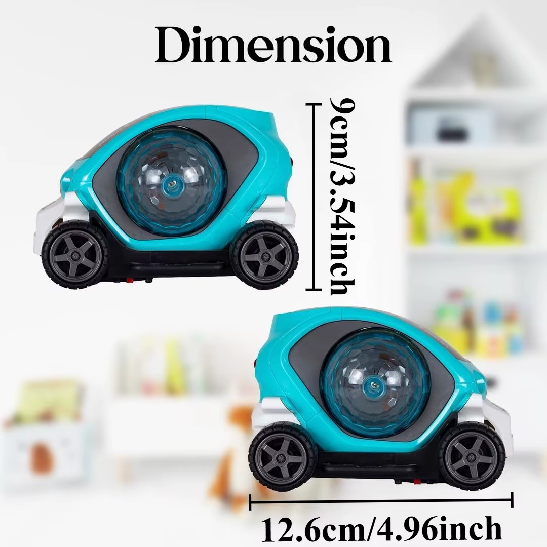Coche de carreras luminoso 360° con música y luces LED - imagen 4