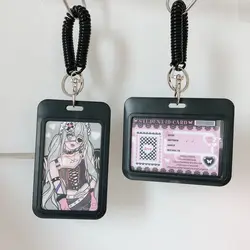 Portatarjetas negro estilo Kpop para sesiones fotográficas – Accesorio escolar