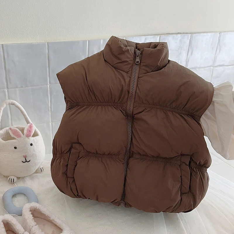MILANCEL chaleco grueso de cuello alto para niña - Otoño Invierno
