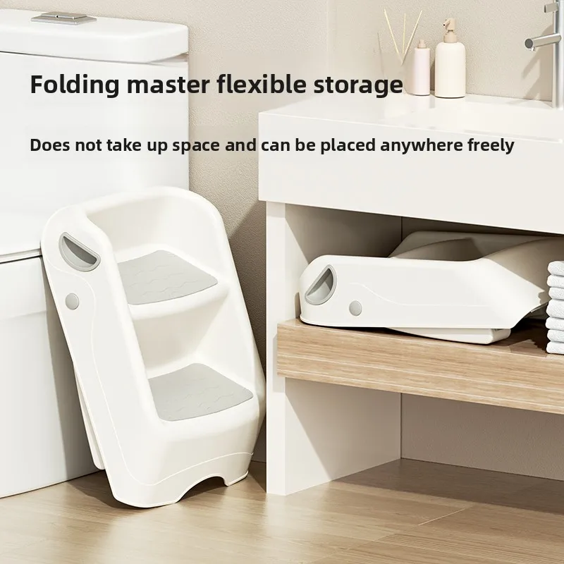 Taburete plegable de baño antideslizante seguro para niños - imagen 4
